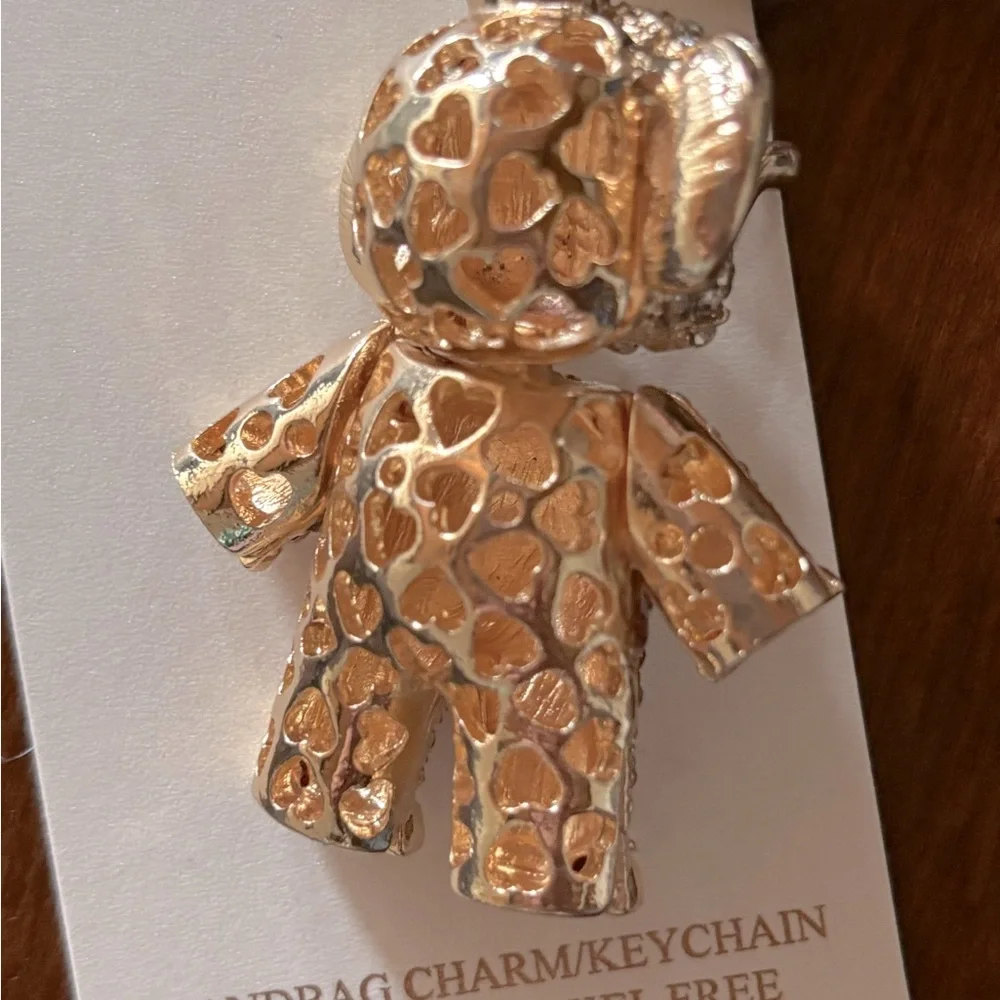 NWT Natasha Gold and Pink royal elephant Keychain bag Charm